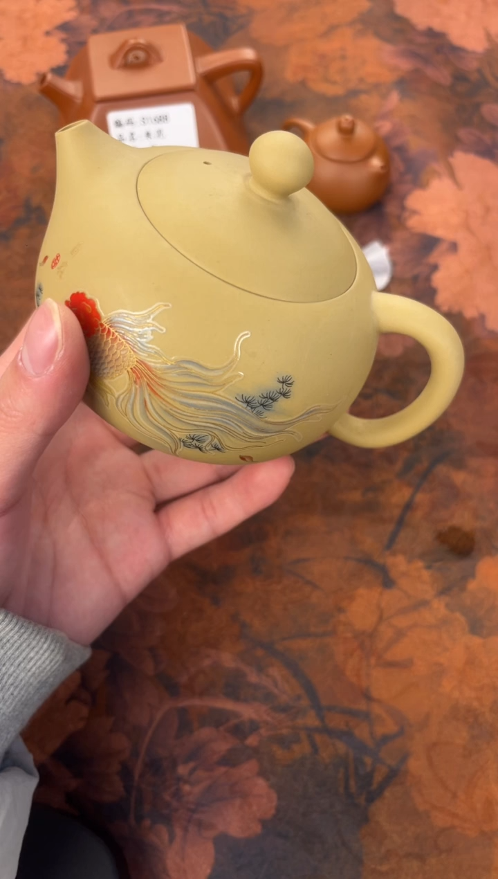 茶杯紫砂-鱼趣西施