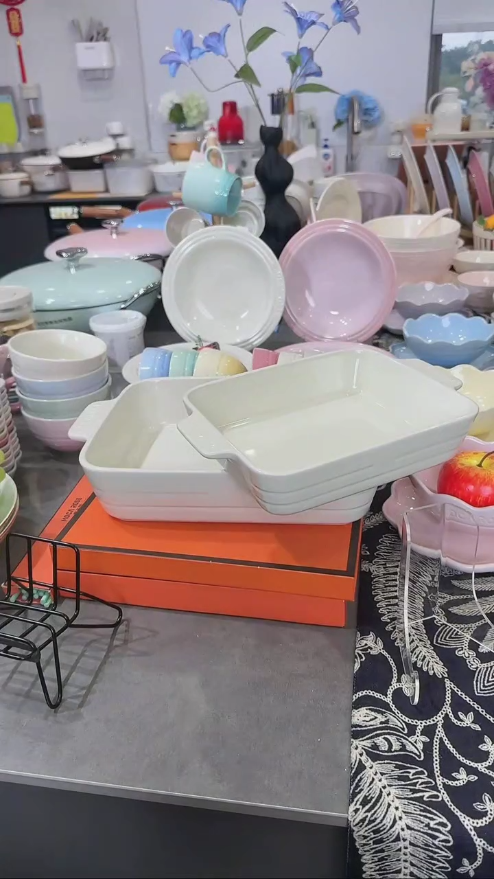 【闪购商品】瓷1个装奶油白8寸小烤盘