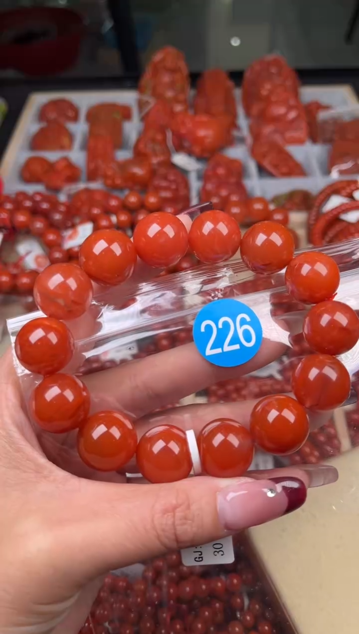 【闪购商品】南红玛瑙珠宝奇石未镶嵌226-16+