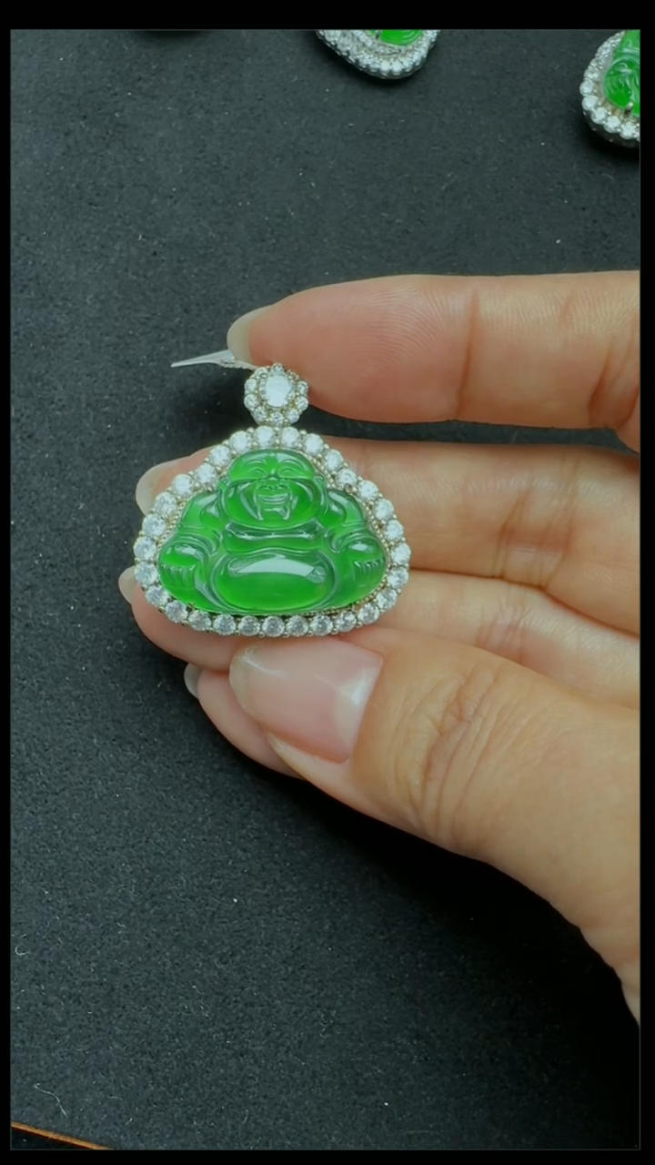 【闪购商品】翡翠颈饰银S925镶嵌佛公