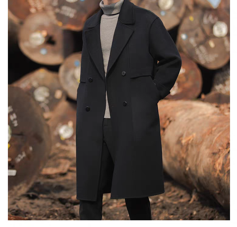 1-2春秋冬季男士羊毛大衣夹克单西