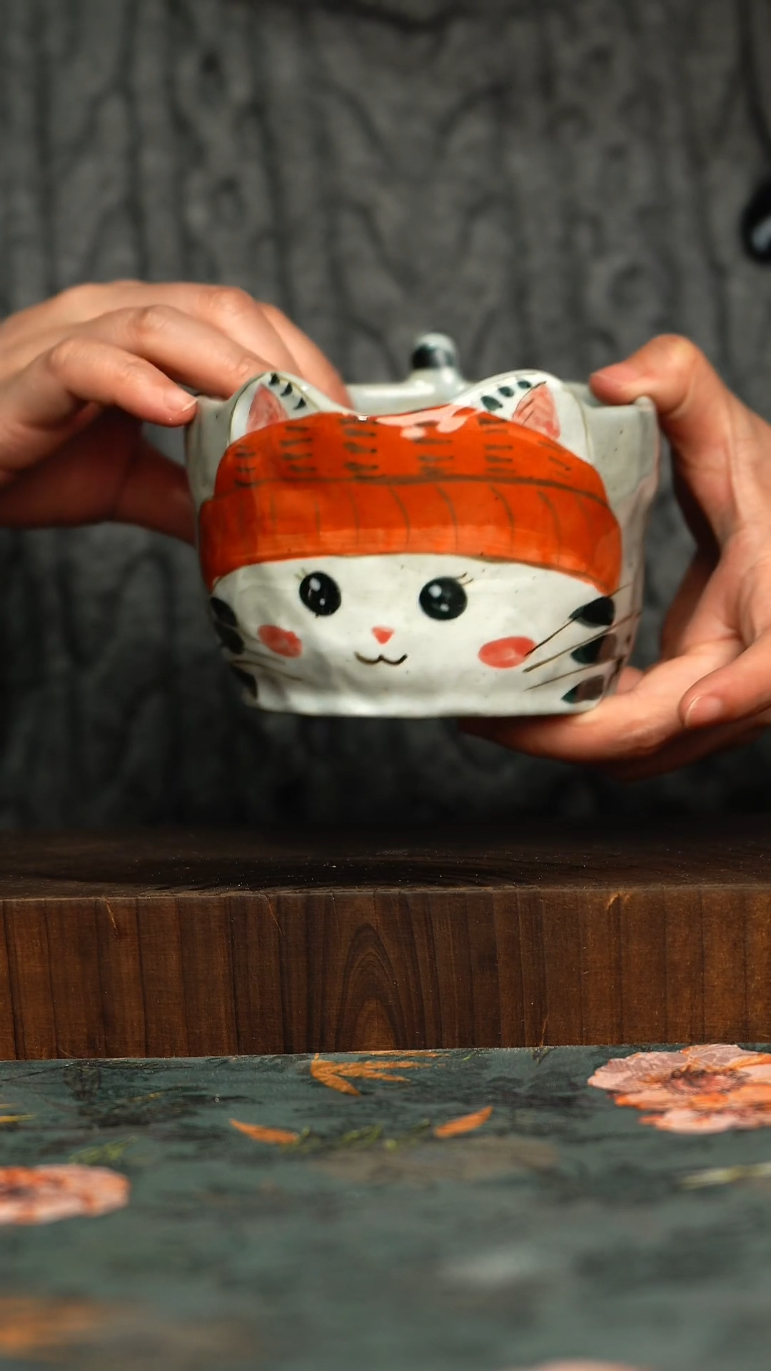 杯釉下彩手工手绘同款陶器