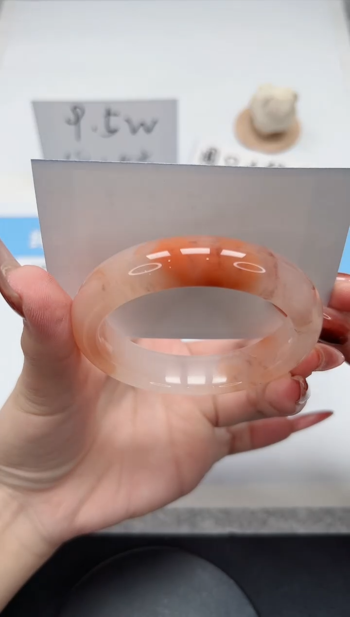 【闪购商品】石英质玉手镯未镶嵌308/桃花56.1