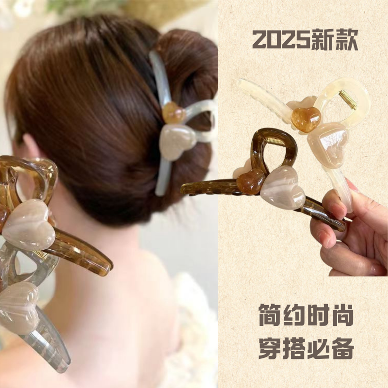 秋冬后脑勺抓夹时尚法式可爱千金风气质百搭发夹日韩女抓夹韩版女