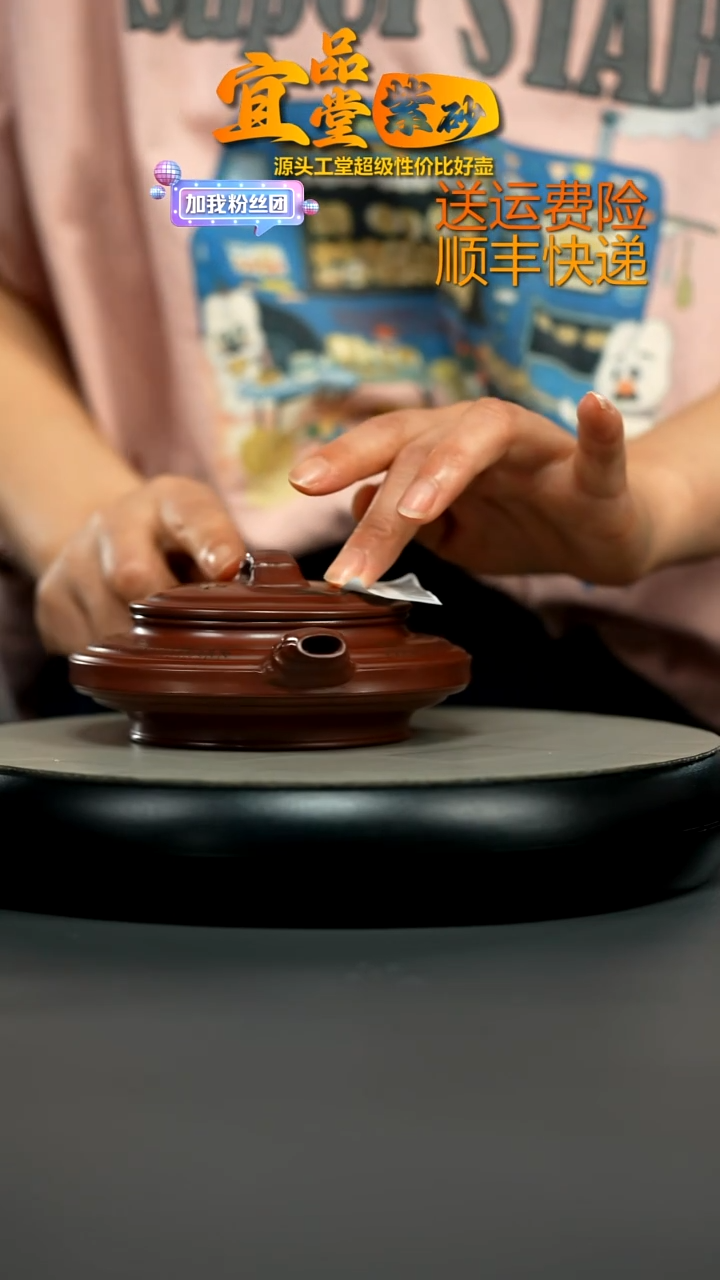 茶壶紫砂龙血砂竹韵扁腹220CC