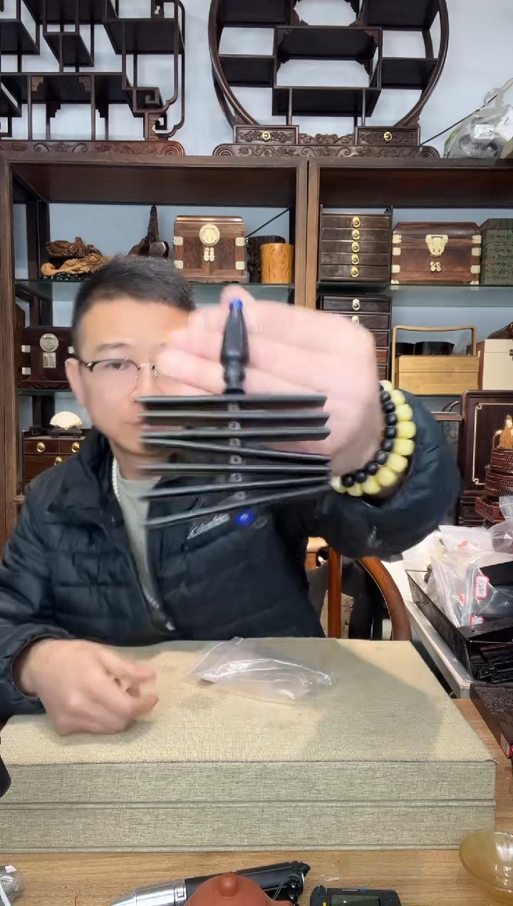 乌木类书架816紫光檀风铃挂件