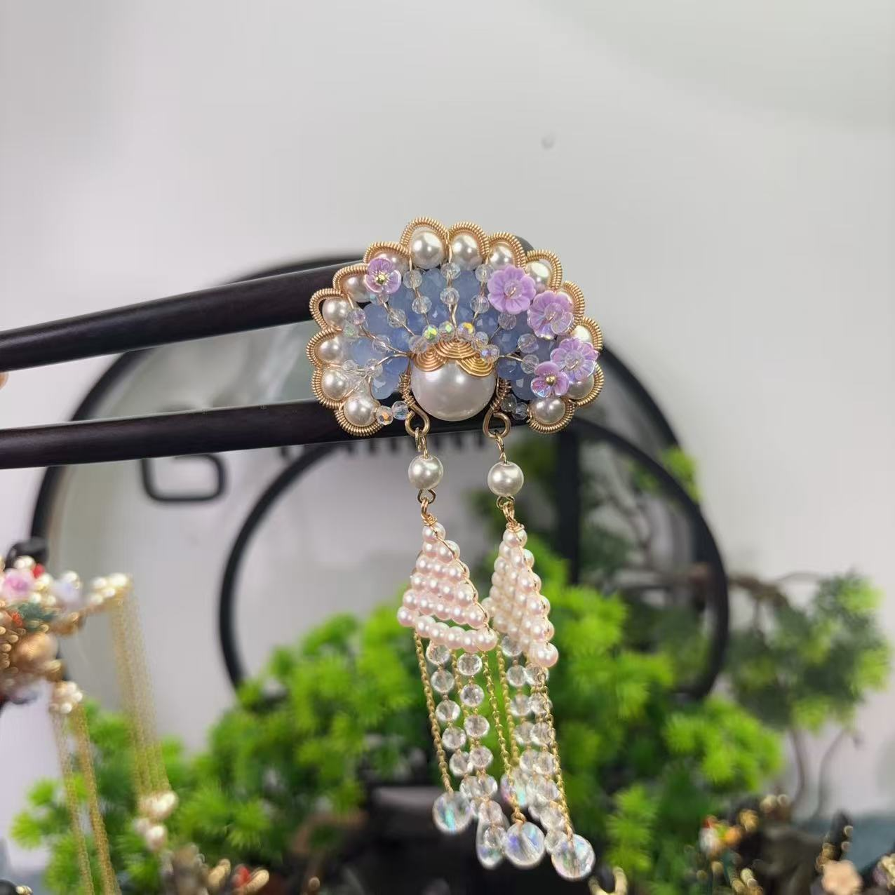 炑歌J460发饰中式15公分刀马旦纯手工国风百搭时尚发簪