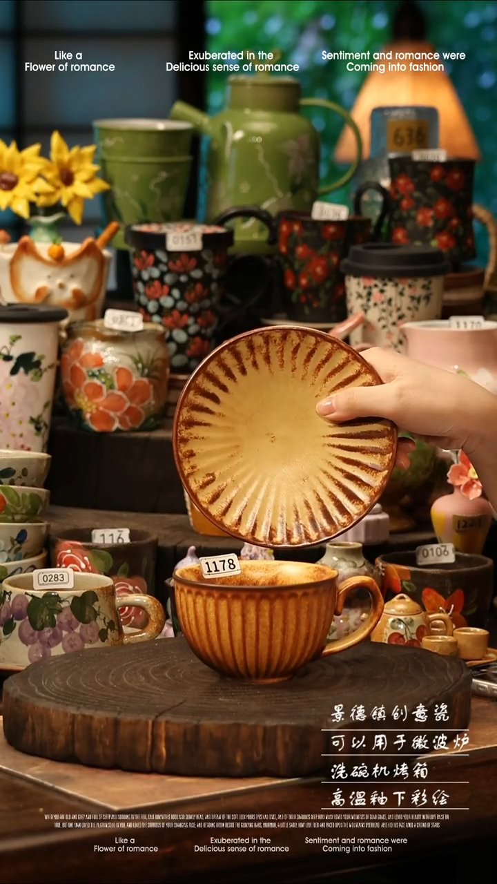 陶瓷景德镇高温釉下彩手工手绘款式@A1178@