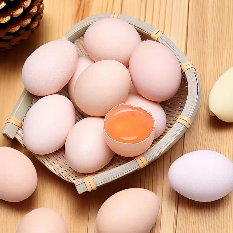 30枚粉壳散养土鸡蛋鸭蛋鸡蛋鸭蛋荷包蛋柴鸡蛋