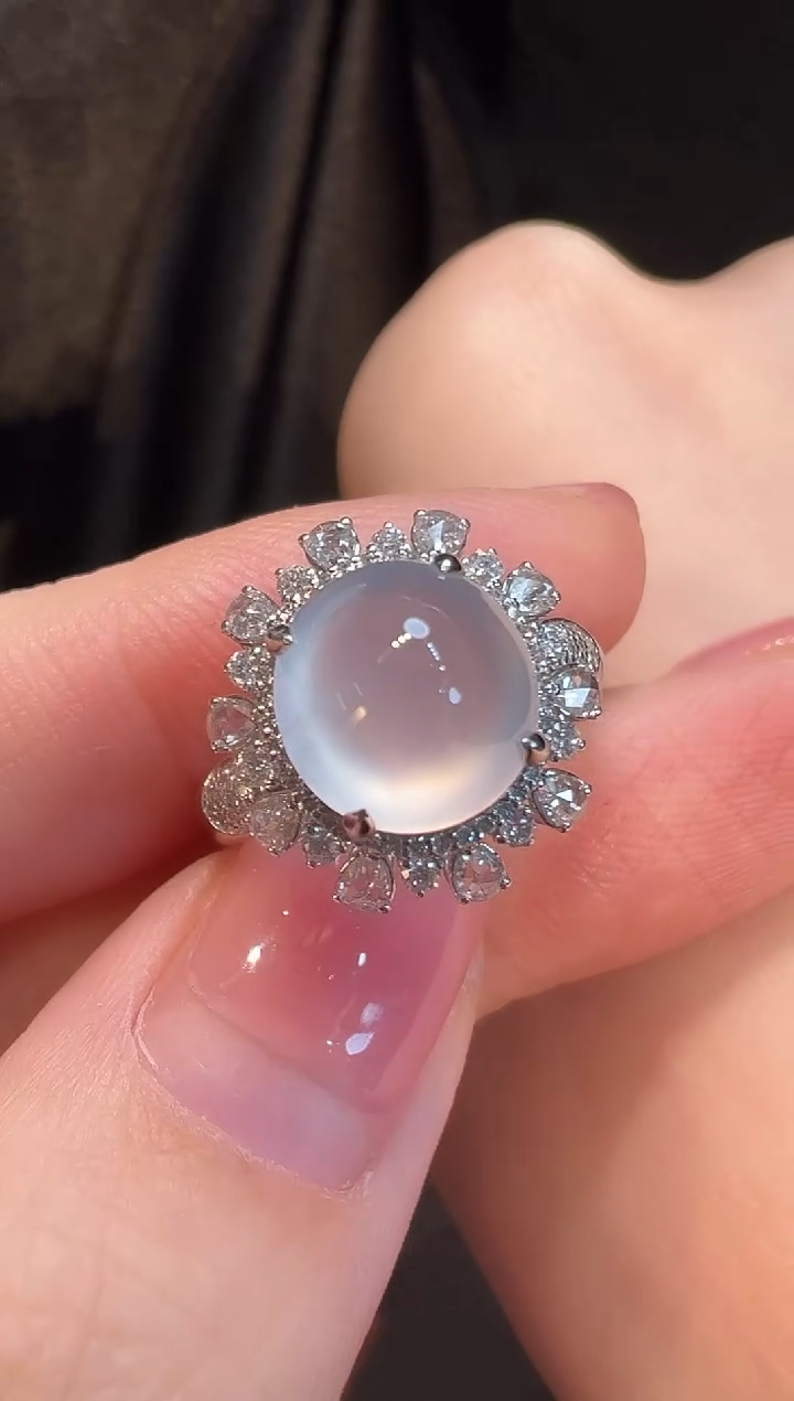 18K金镶嵌戒指翡翠L6