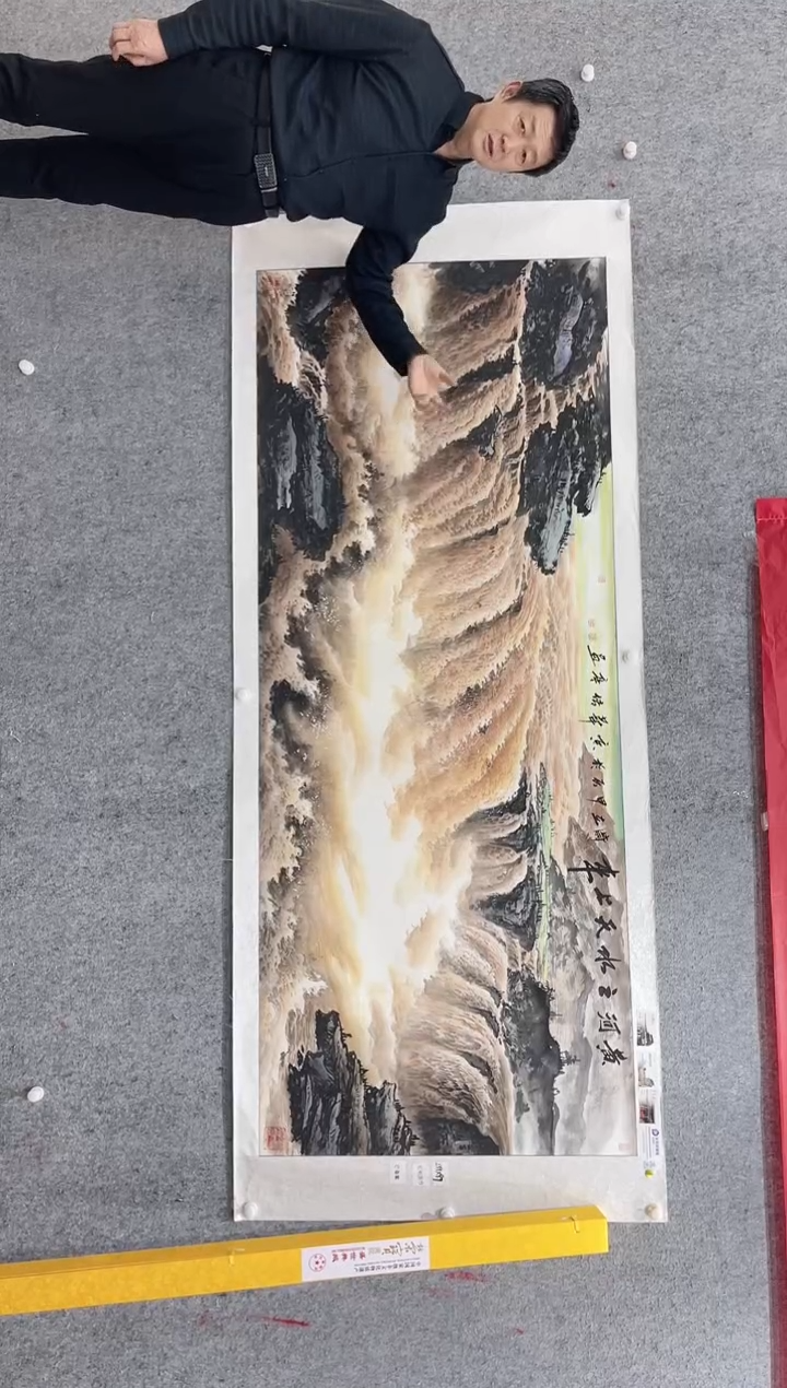 国画张传亭老师的红袍作品