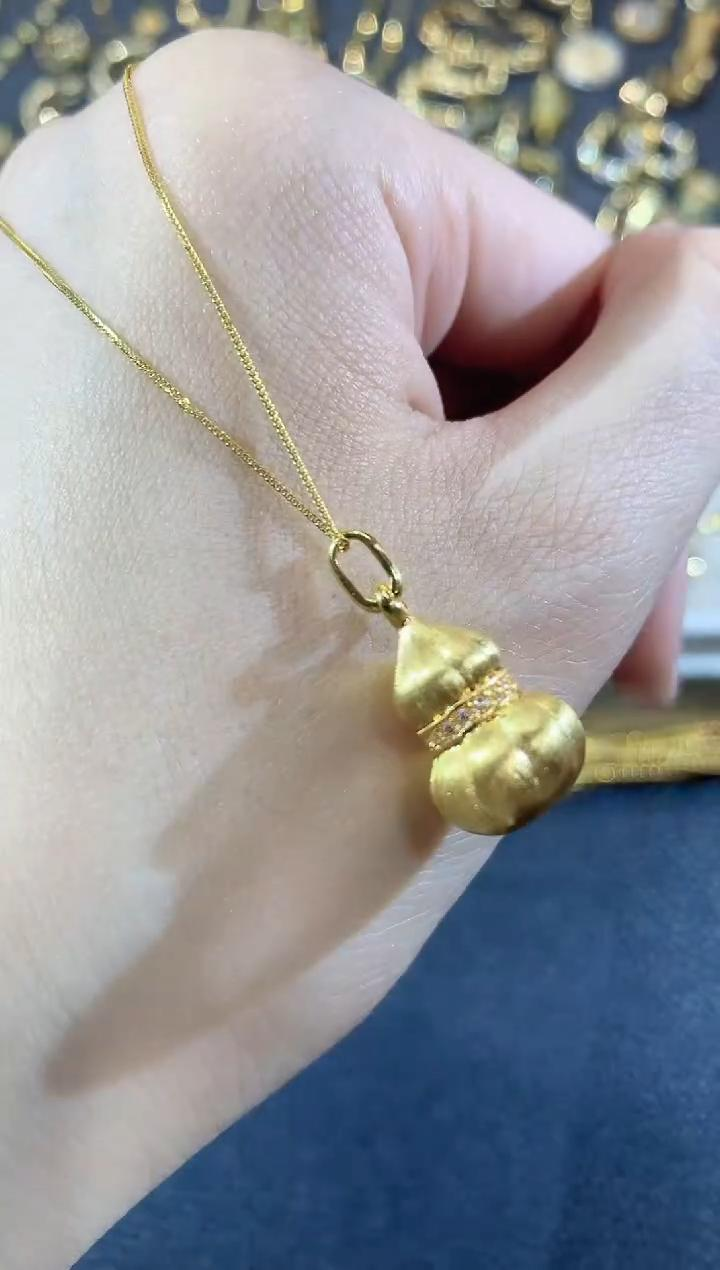 【云中意】18K金南瓜葫芦吊坠（不含链）-多样性发货-qyk