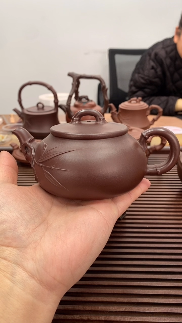 茶壶紫砂福利不退换230毫升如意竹