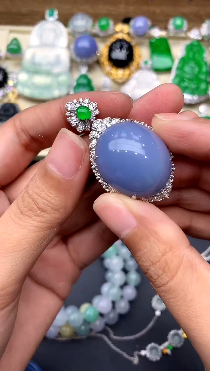 【闪购商品】翡翠颈饰18K金镶嵌445-中国好珍宝