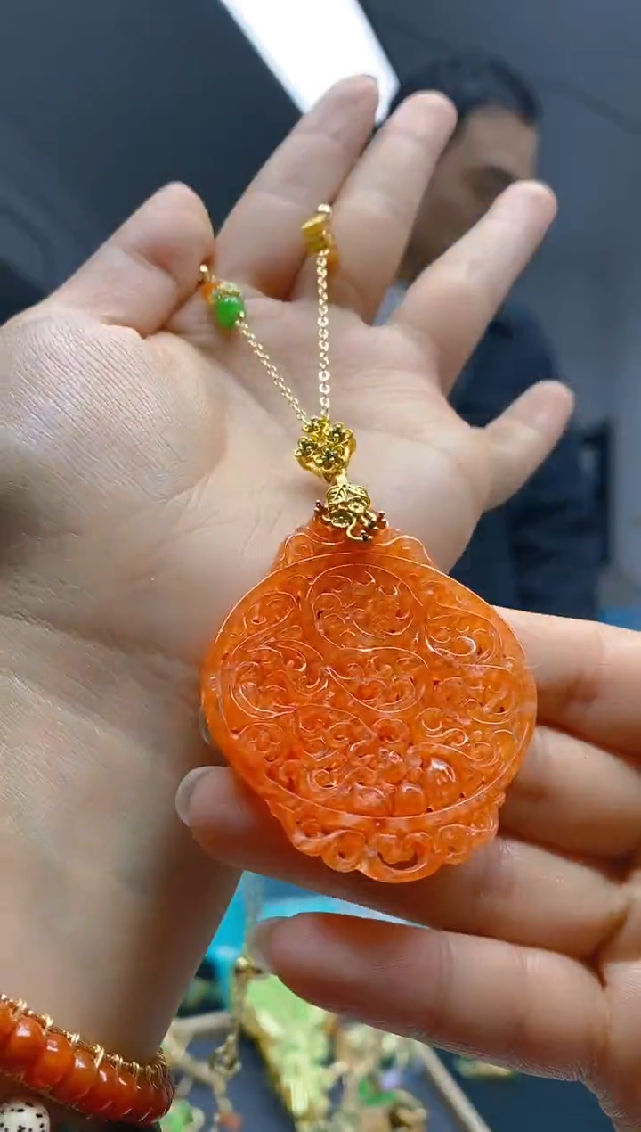 【闪购商品】翡翠耳饰合金0218翡翠锁骨链