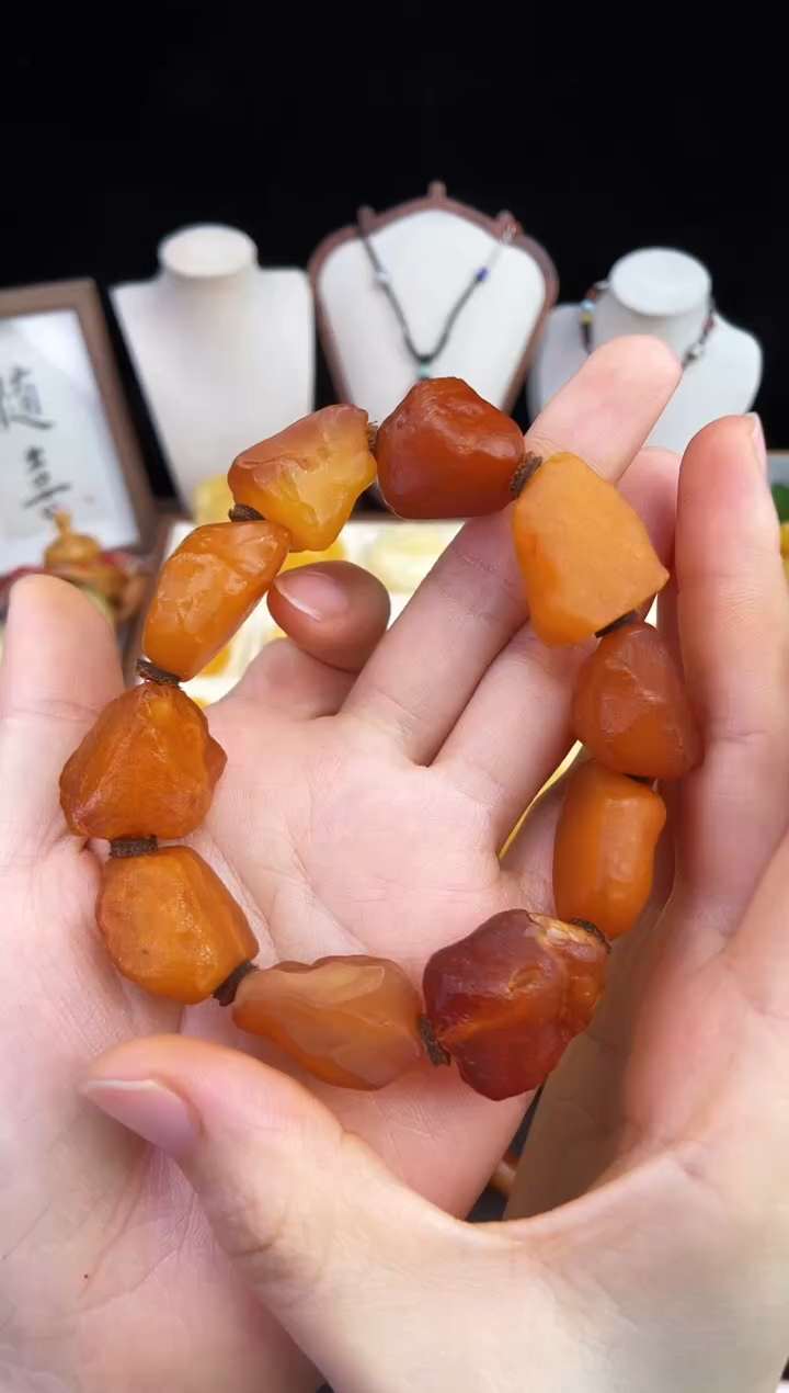 琥珀未镶嵌珠宝奇石柒月
