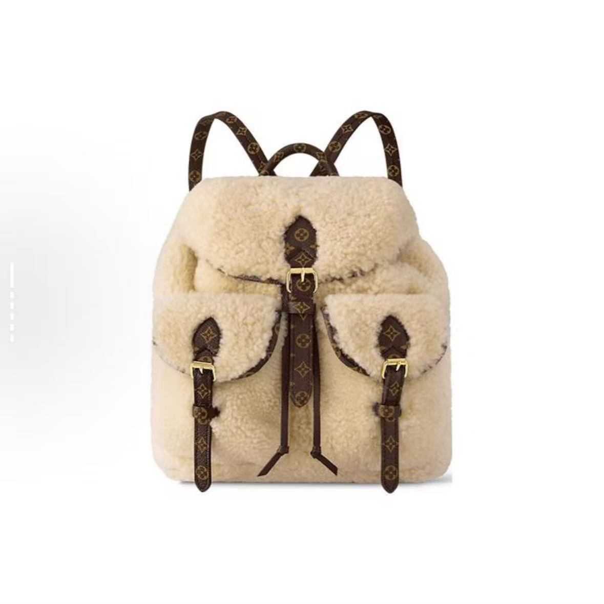 99新 LouisVuitton/路易威登 SKI系列Backpack泰迪羊毛双肩包