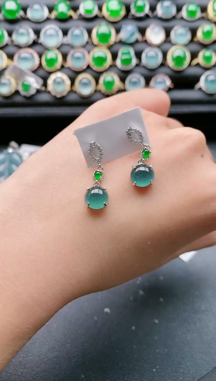 【闪购商品】翡翠戒指银S925镶嵌111111