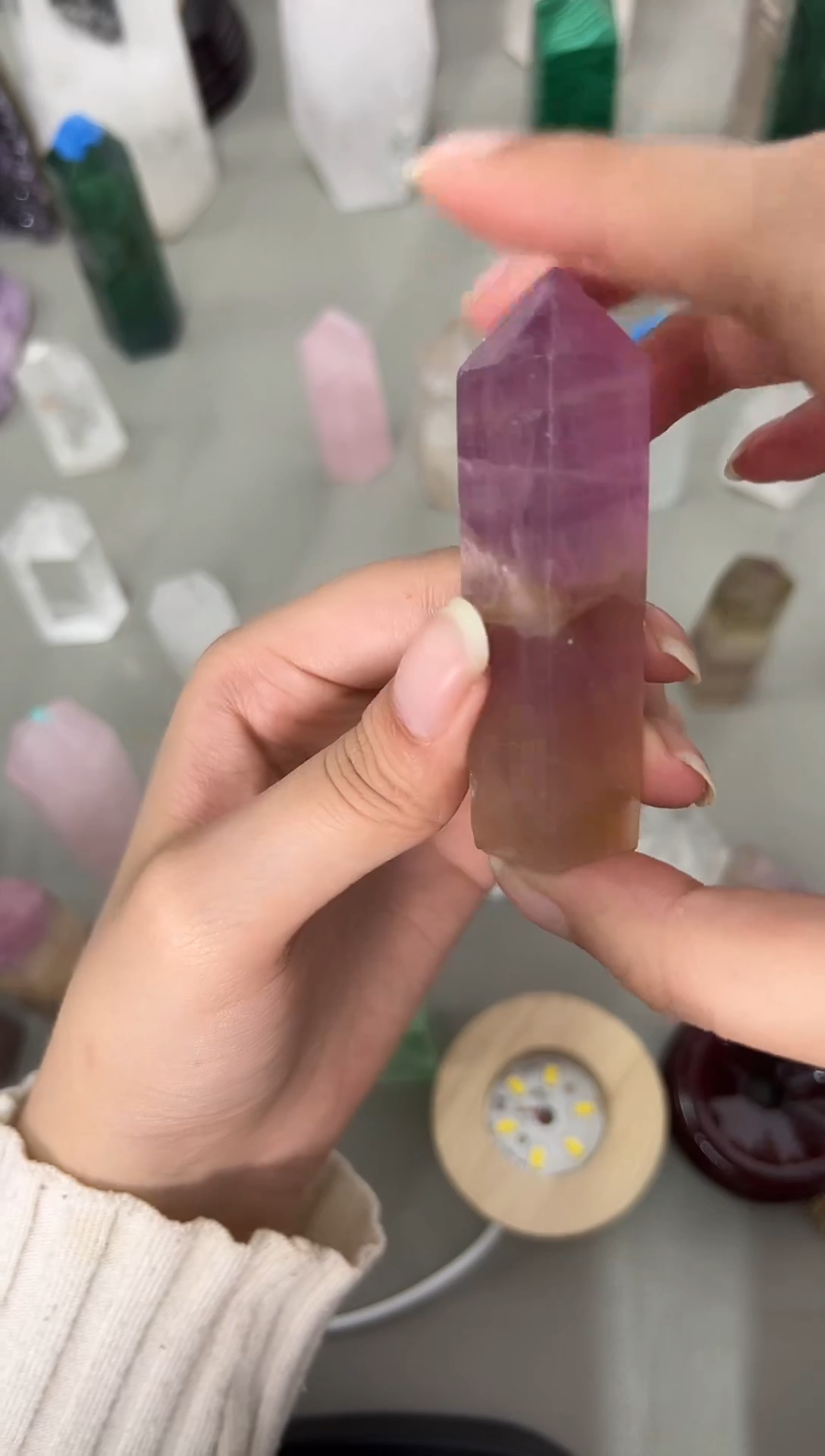 未镶嵌珠宝半成品水晶S155 约7.2cm