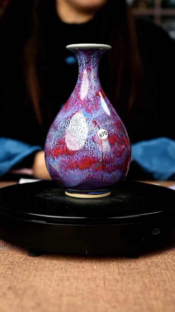 【闪购商品】670#中华窑一级品原矿钧瓷炉钧釉玉壶春