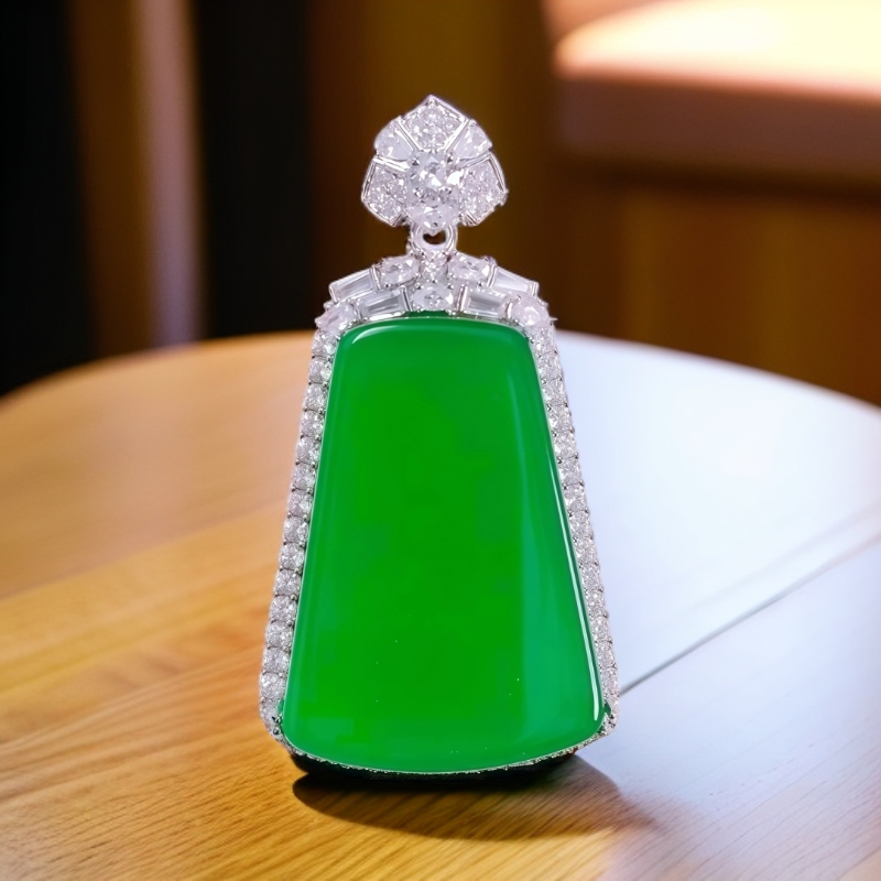 玉髓 【H70】百搭时尚无事牌女坠链项链吊坠多样性发一