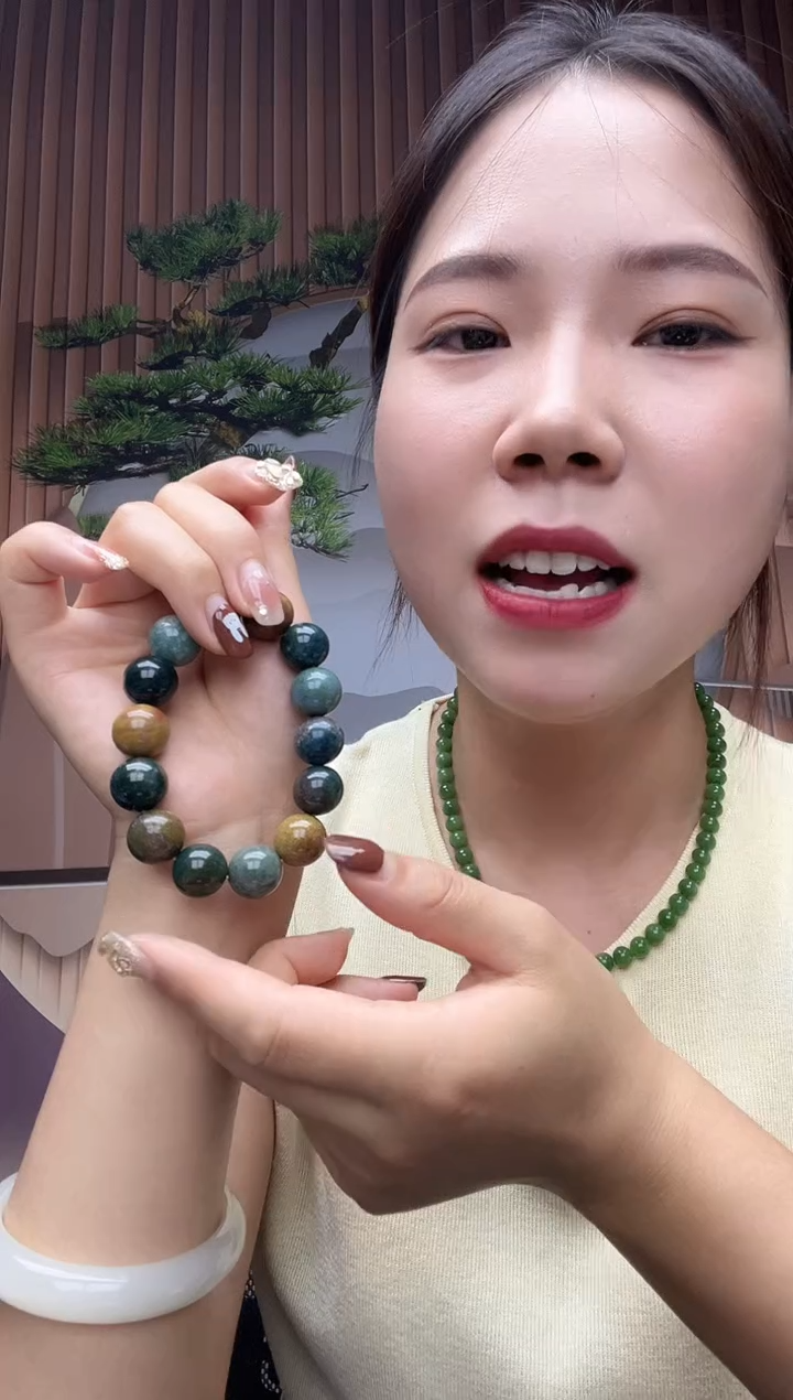 玛瑙/玉髓手串未镶嵌水草玛瑙