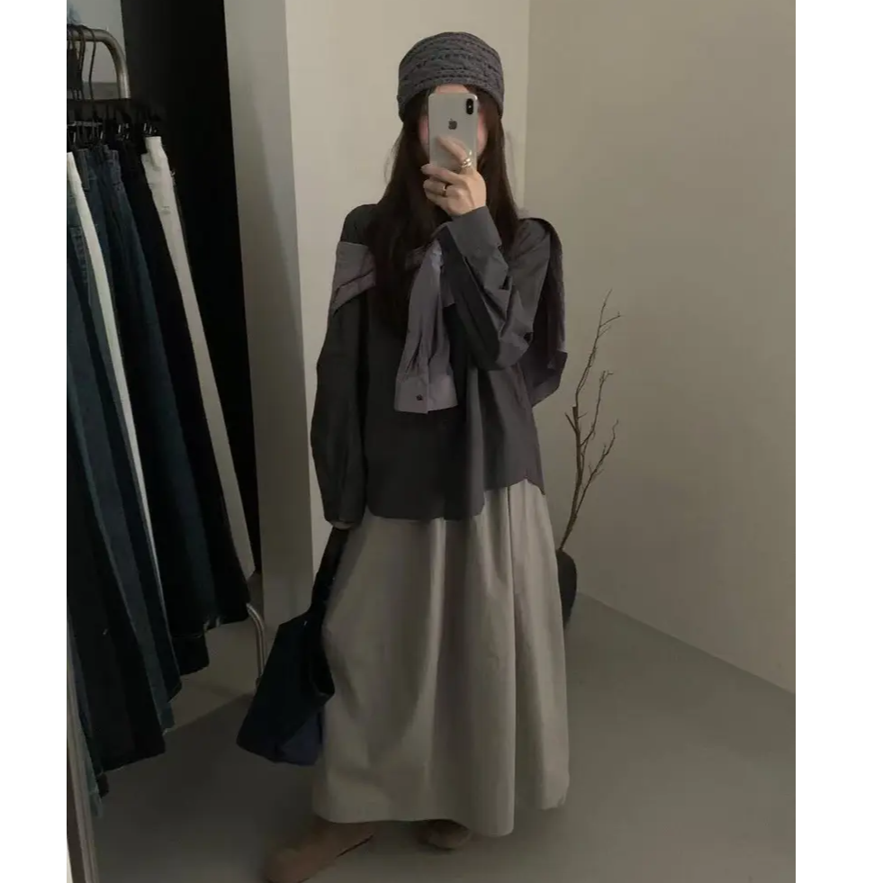 【秋日气球裙】韩系松紧腰遮肉显瘦气质百搭秋款半身裙气球裙