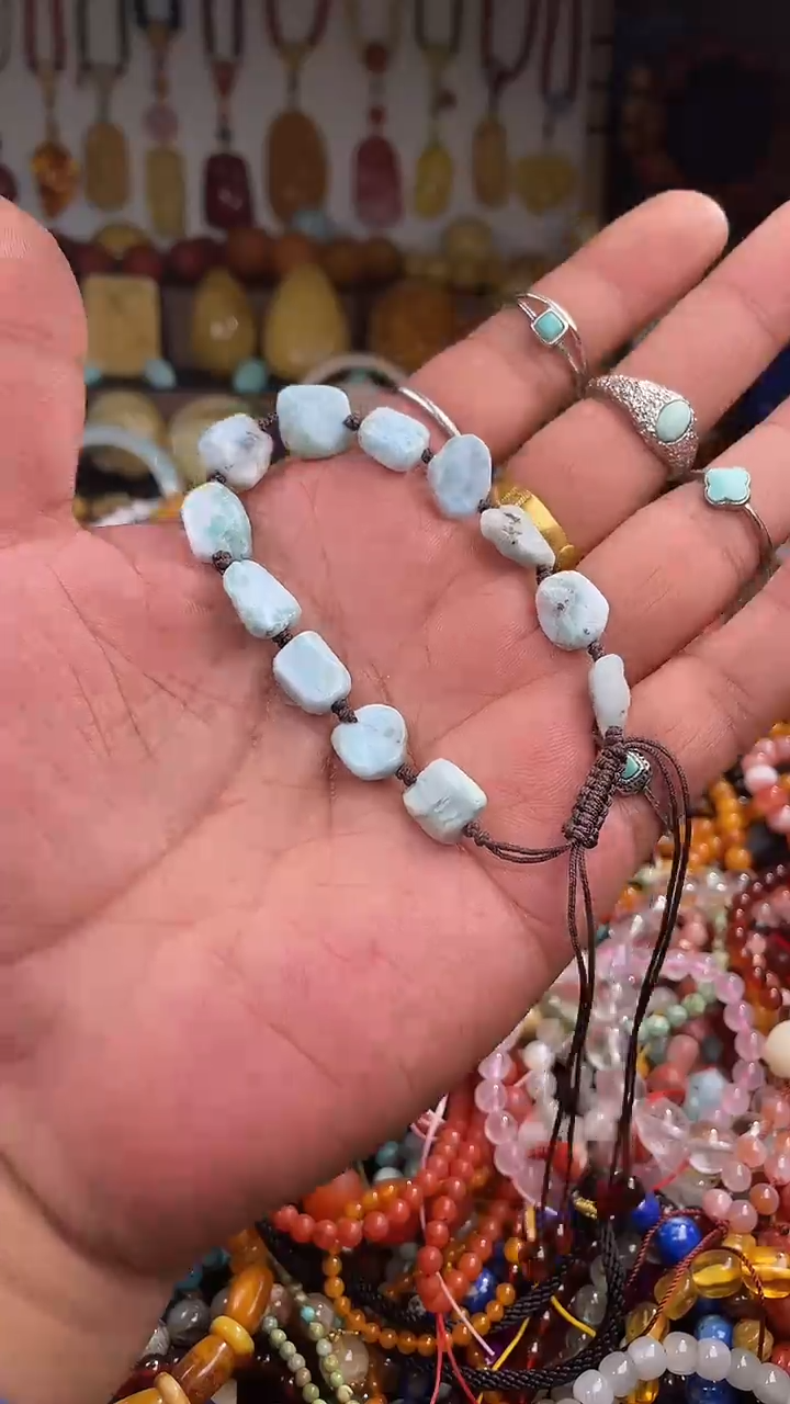 未镶嵌针钠钙石（海纹石）手链戎*霸一物一拍 167408