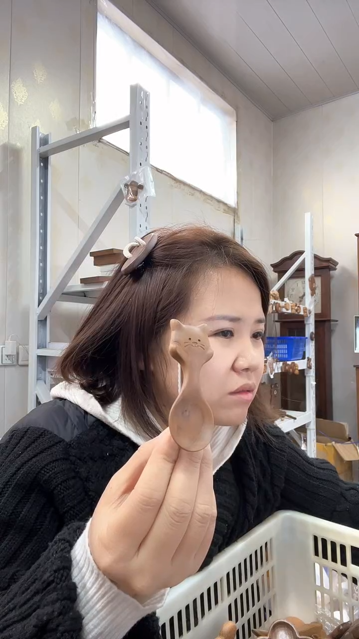 木小猫勺子发夹小的