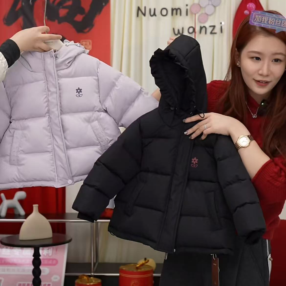 S【泡芙小姐】儿童花朵保暖轻便棉服外套（年款）WZJ-26851【汉服】