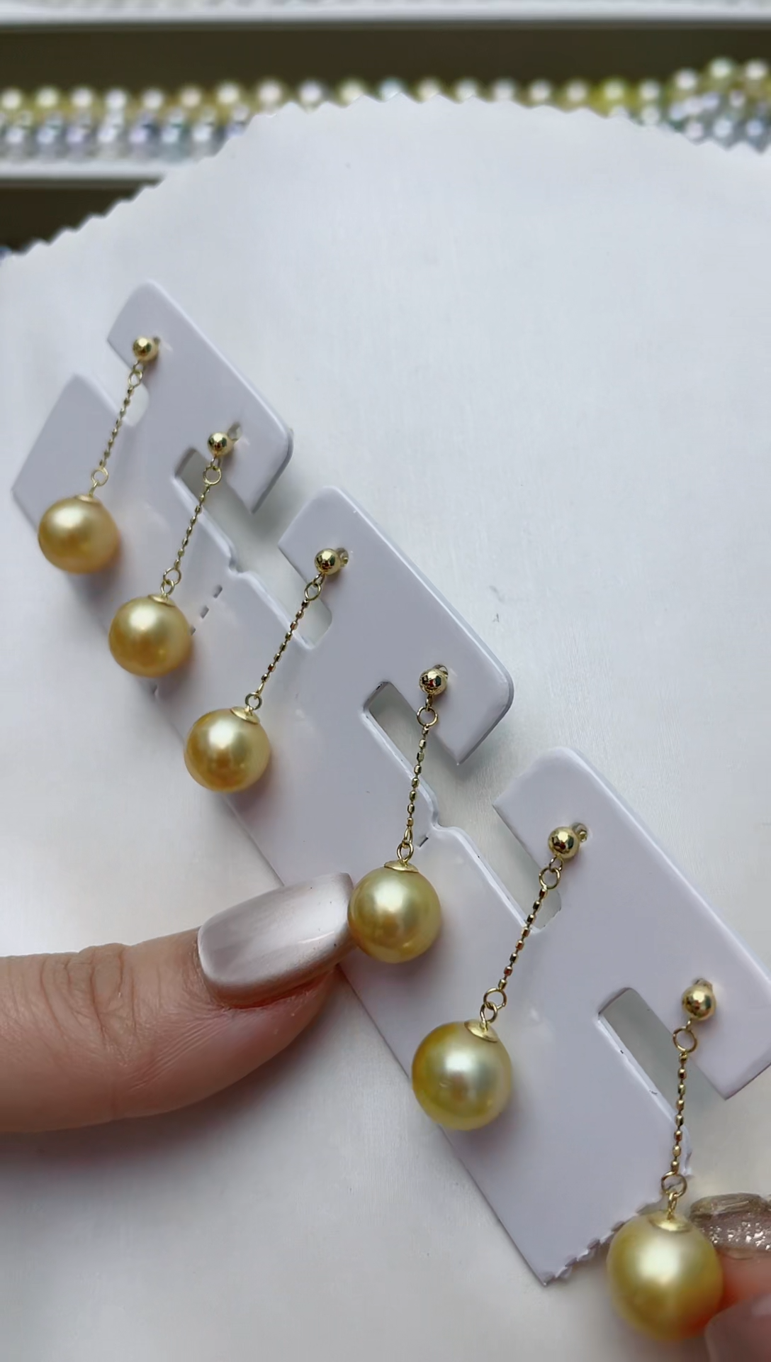 【闪购商品】海水珍珠耳饰18K金镶嵌A63商品多样性发其一