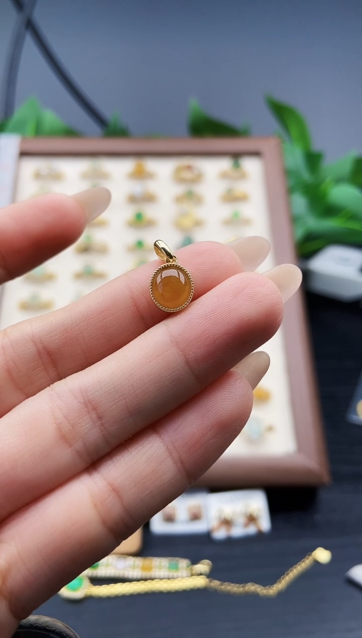 颈饰银S925镶嵌翡翠琳*酱12