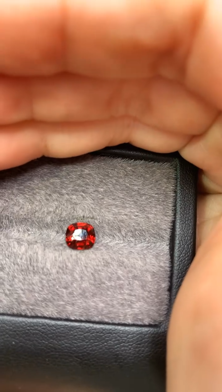 【闪购商品】定制尖晶石裸石未镶嵌枕型 红焦糖色调 1.19ct
