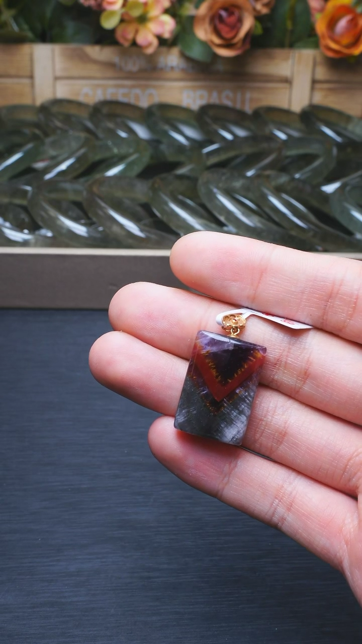 【闪购商品】水晶L005-18k极光23无事牌18K金镶嵌多样性发其一