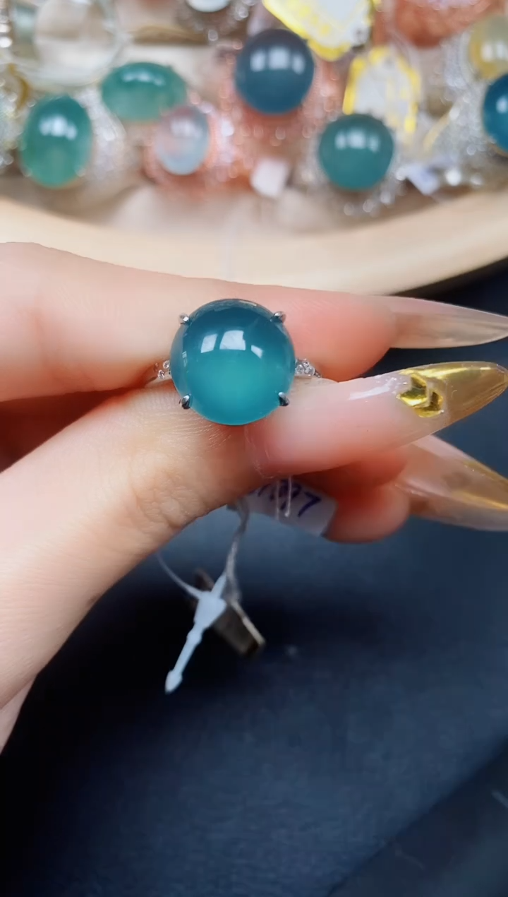 【闪购商品】翡翠戒指银S925镶嵌翡翠