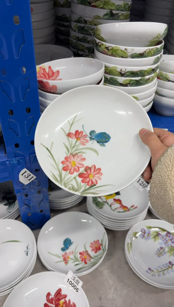 景德镇手绘釉中彩（食品级）浅盘