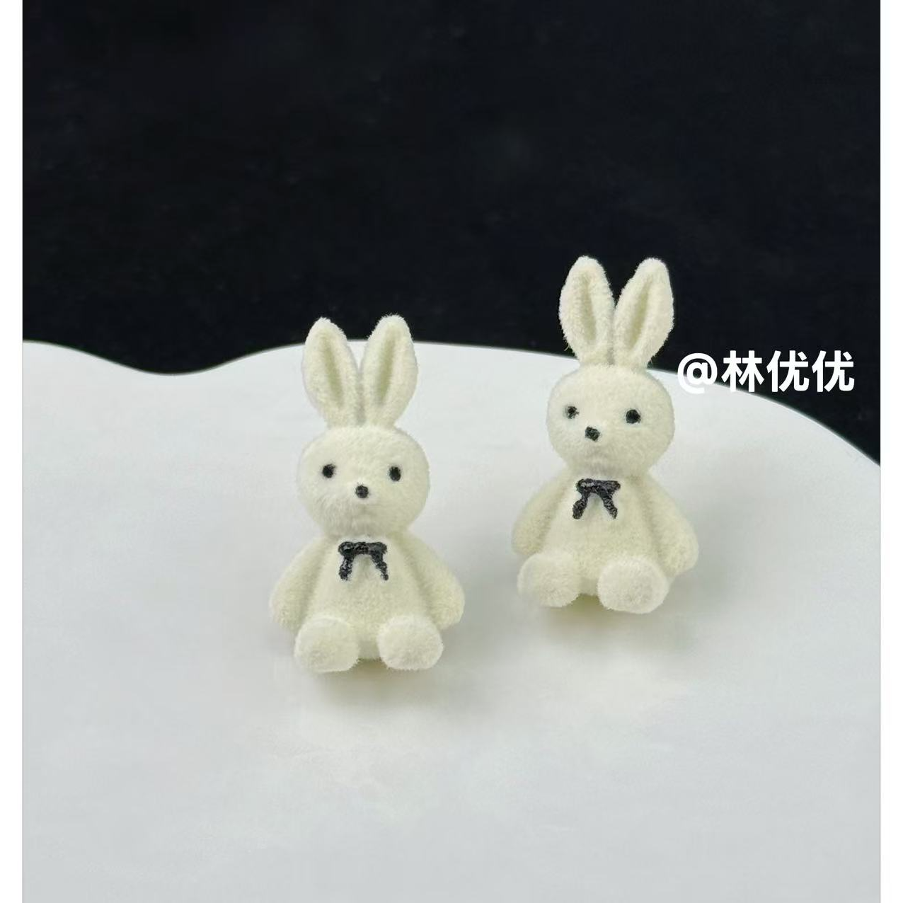 合金耳饰 【林优优】小兔几原创设计精致耳钉