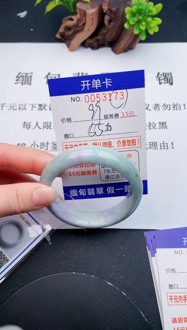 【闪购商品】翡翠手镯未镶嵌73天然翡翠A货