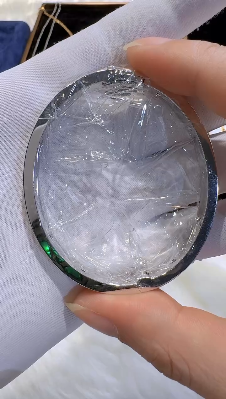 手镯18K金镶嵌钻石天然满天星手镯带主石 18