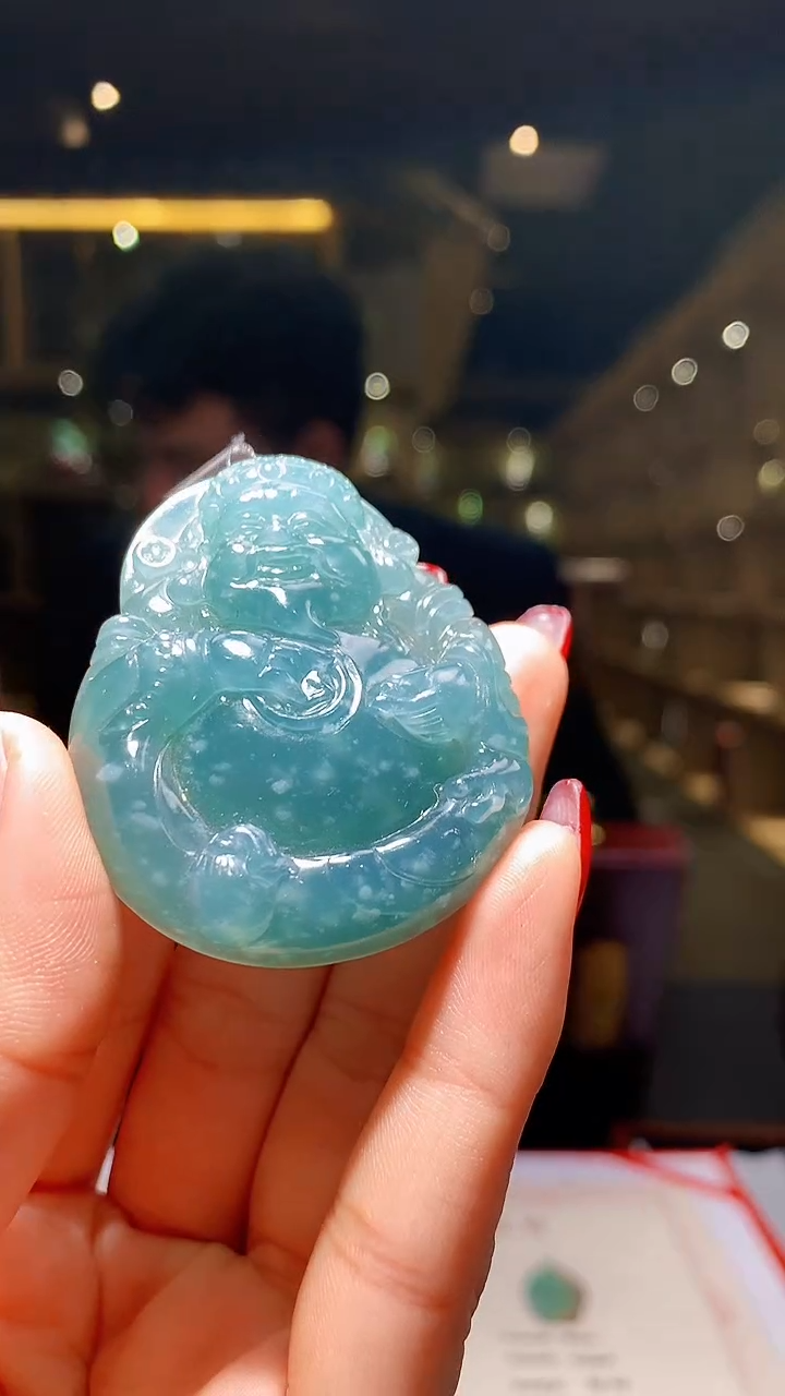 【闪购商品】定制翡翠未镶嵌1004hm-货挂件(赠珠链）29