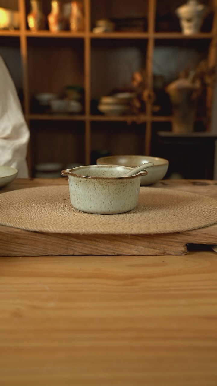 福利奶奶系列的双耳早餐碗+勺子