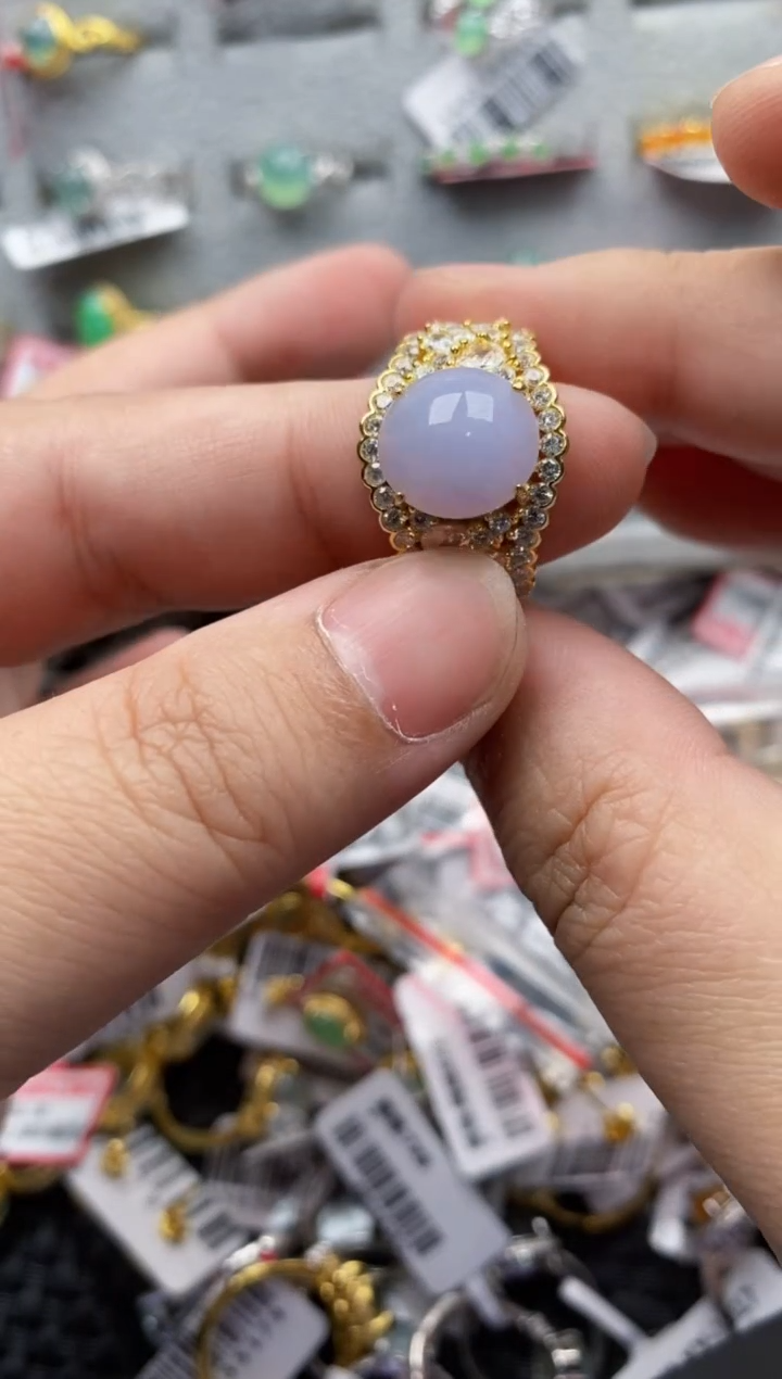 【闪购商品】翡翠戒指银S925镶嵌444444---8