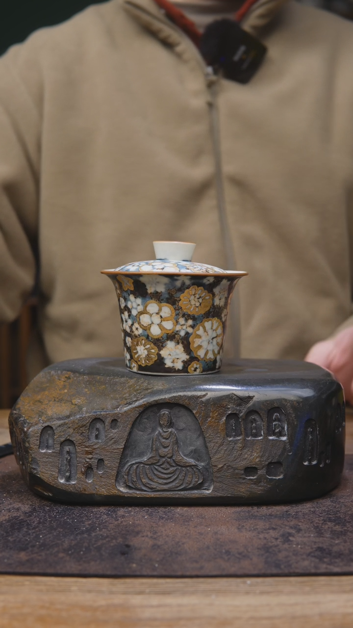 【闪购商品】甘石青花手工茶具1027
