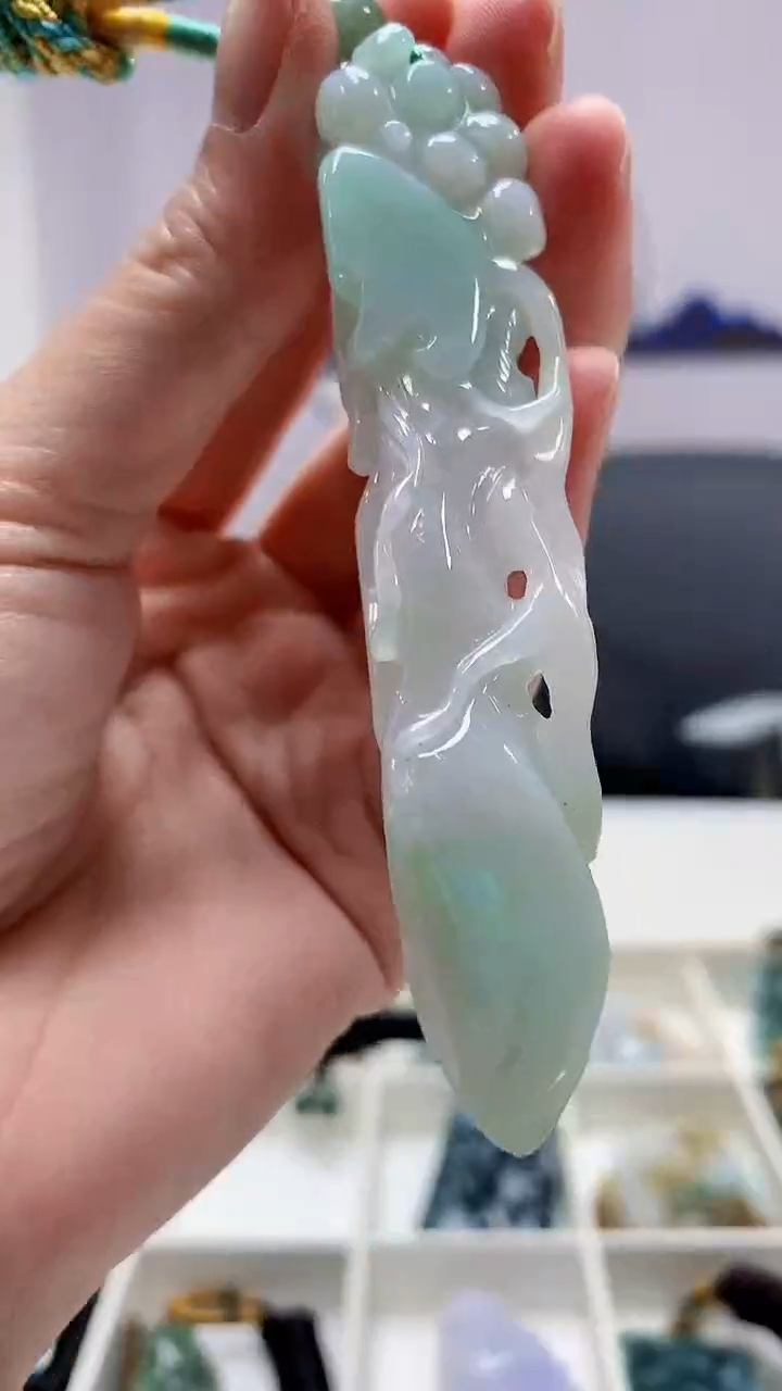 【闪购商品】定制翡翠未镶嵌5028zm-毛货挂件人参139