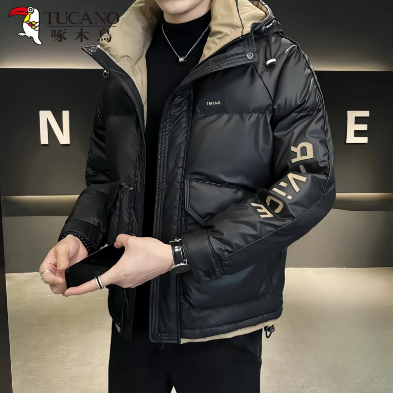 TUCANO/啄木鳥冬季男连帽服休闲保暖极寒服外套休闲外套羽绒棉服
