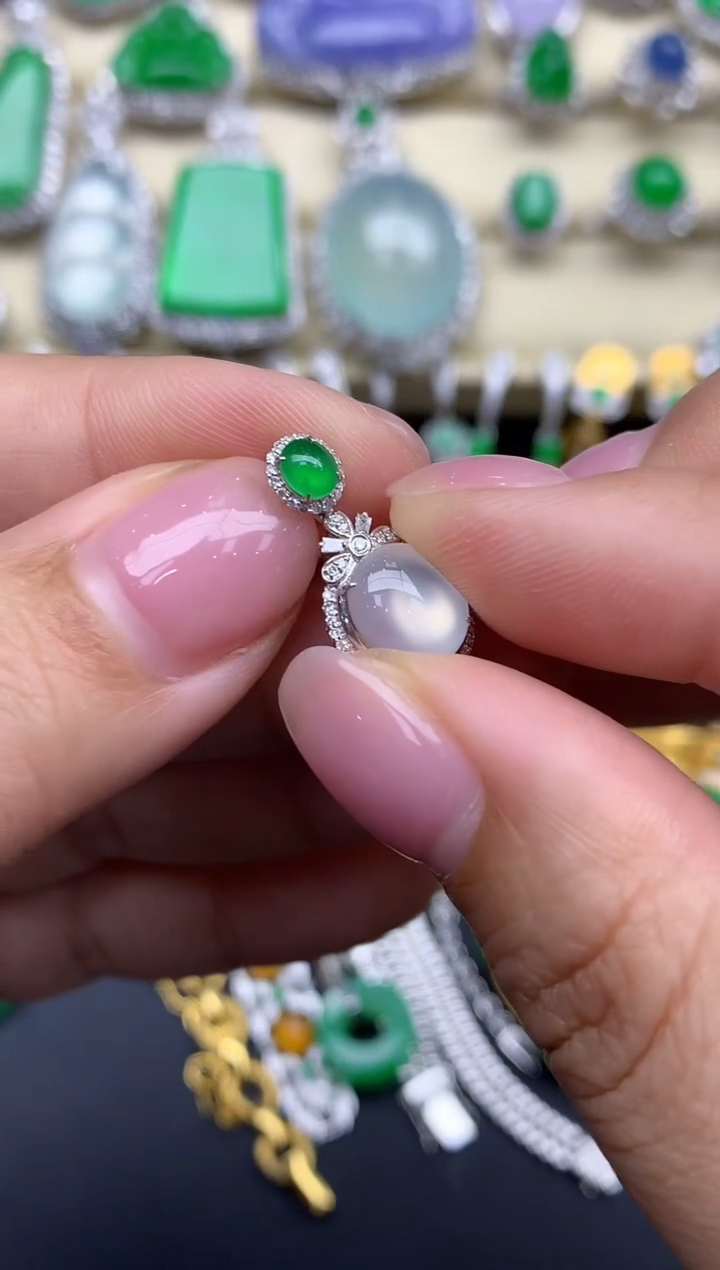 【闪购商品】翡翠颈饰18K金镶嵌441-中国好珍宝