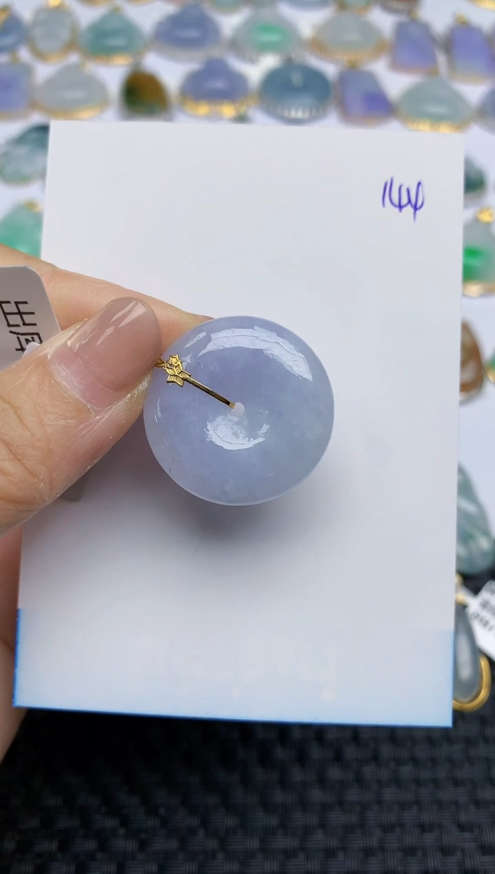 【闪购商品】翡翠颈饰18K金镶嵌天然A货翡翠 144