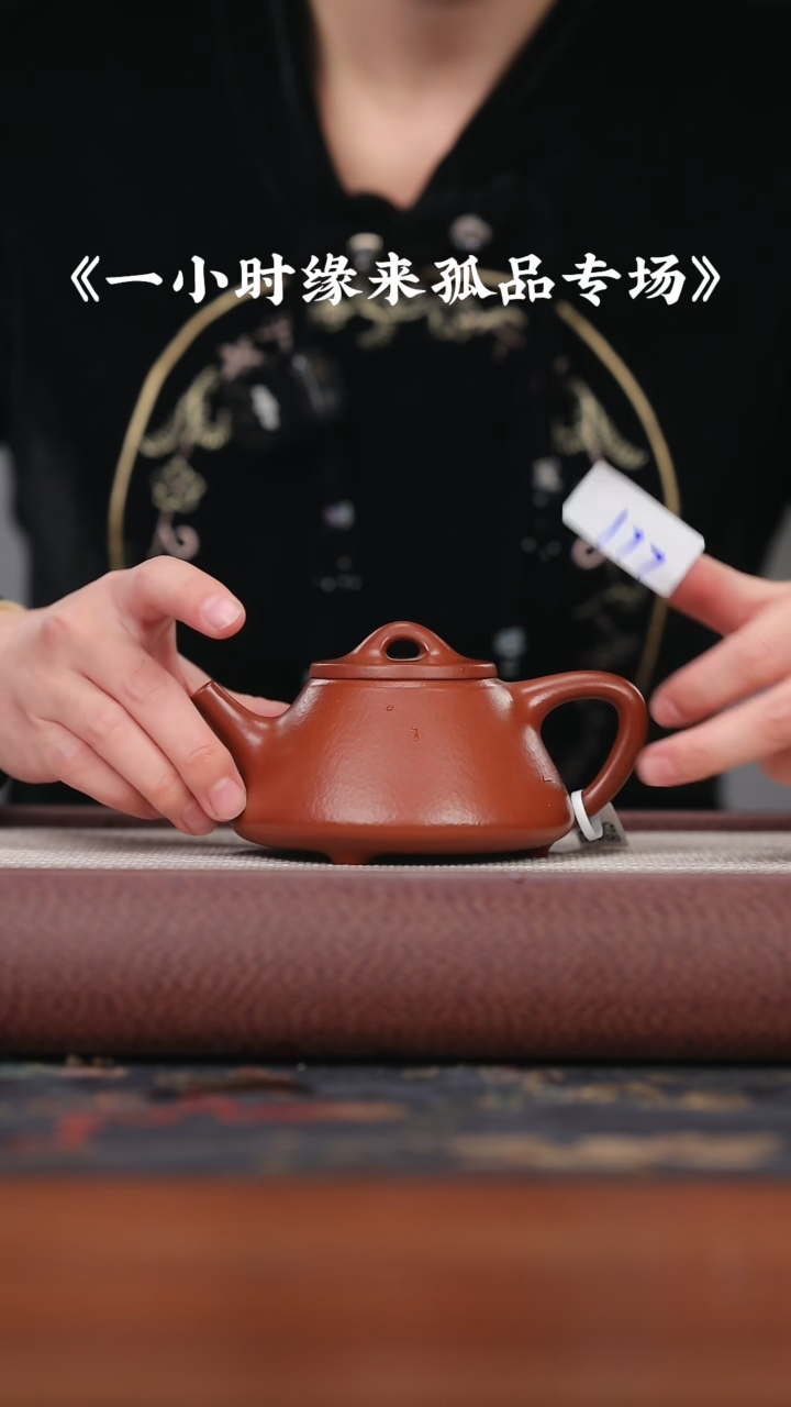 【闪购商品】紫砂茶壶大红袍平盖石瓢{177}