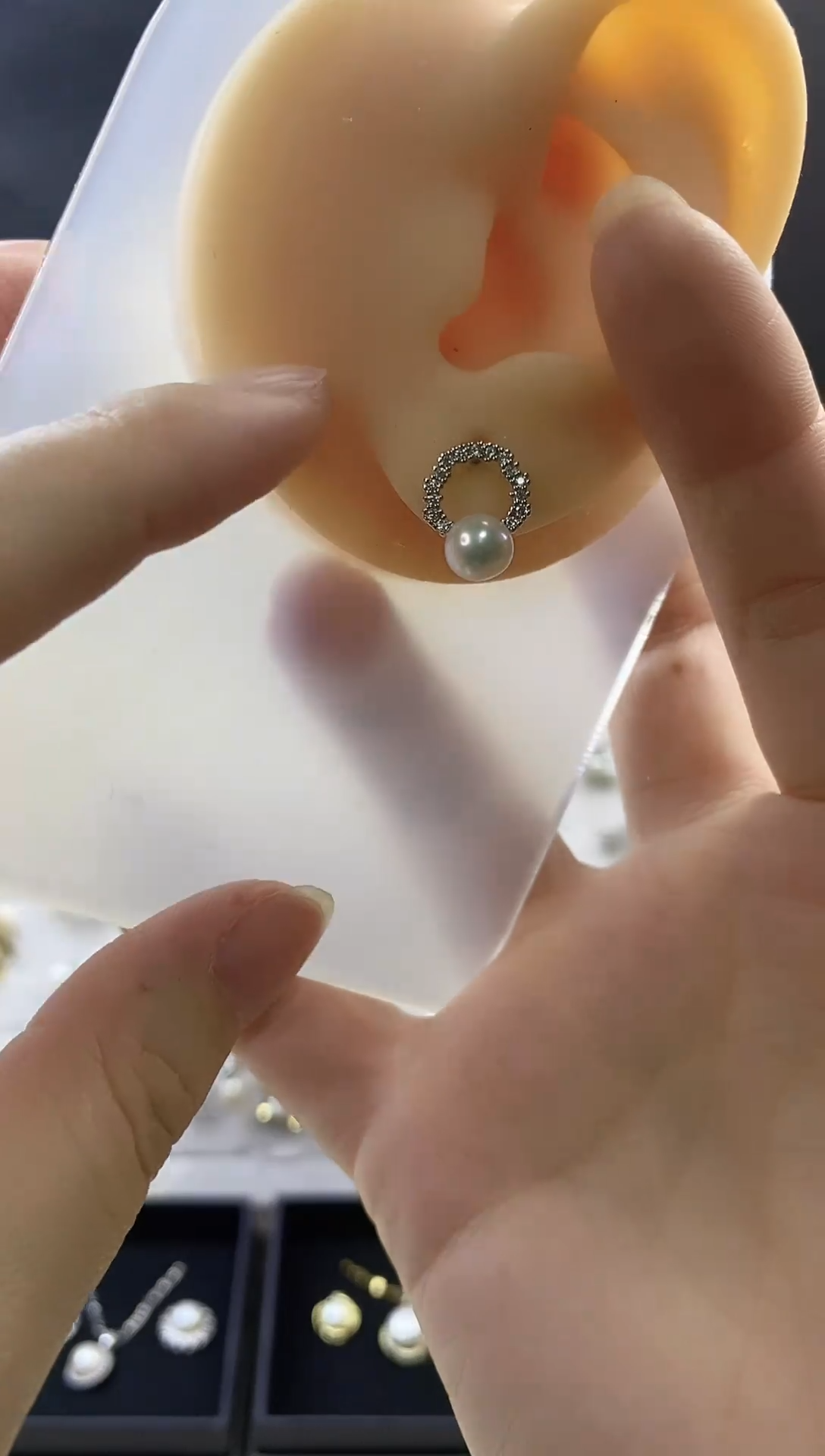 合金耳饰淡水珍珠87