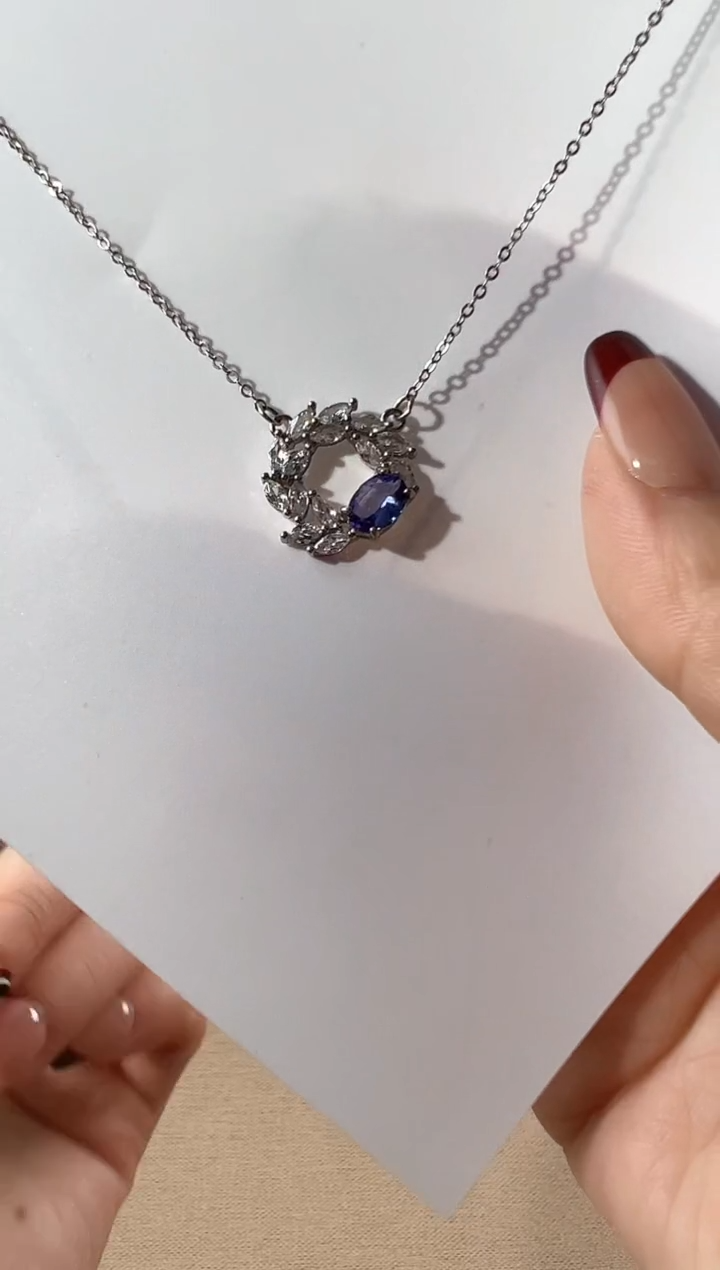 【闪购商品】坦桑石颈饰银S925镶嵌JYDM24020338